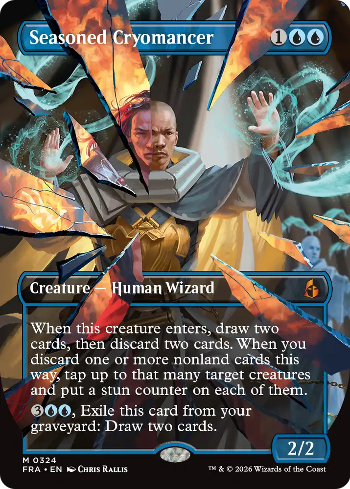Seasoned Cryomancer (Borderless) (0324) [Reality Fracture] Magic: The Gathering