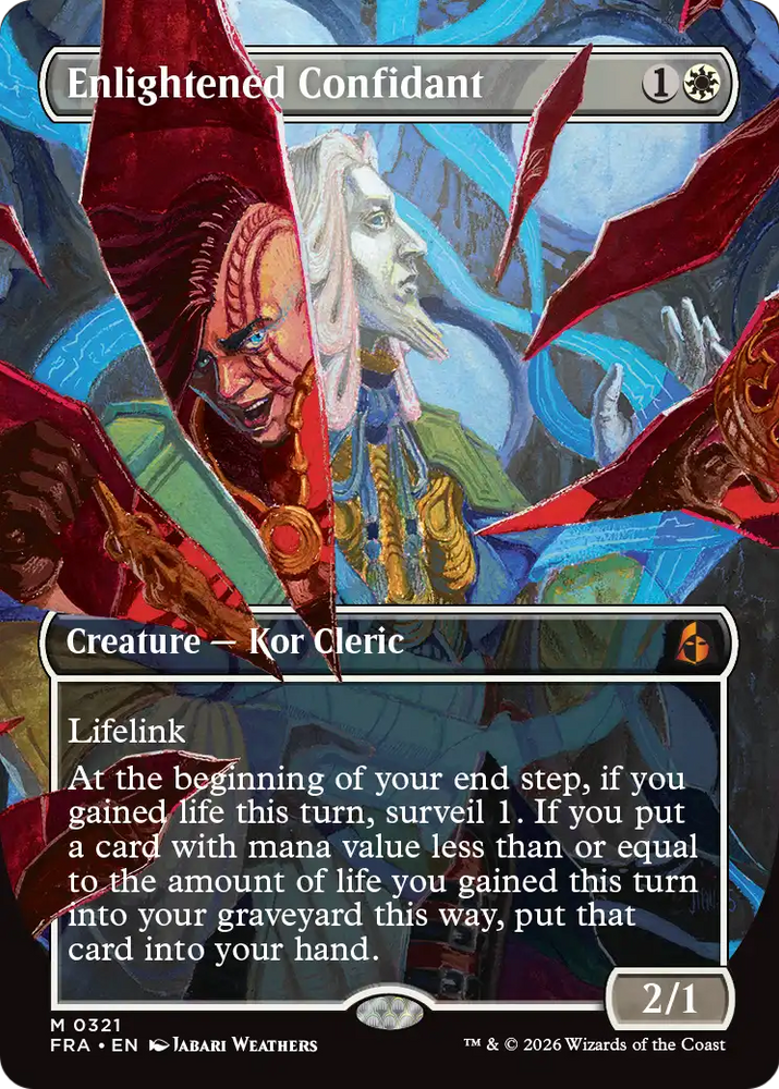 Enlightened Confidant (Borderless) (0321) [Reality Fracture] Magic: The Gathering