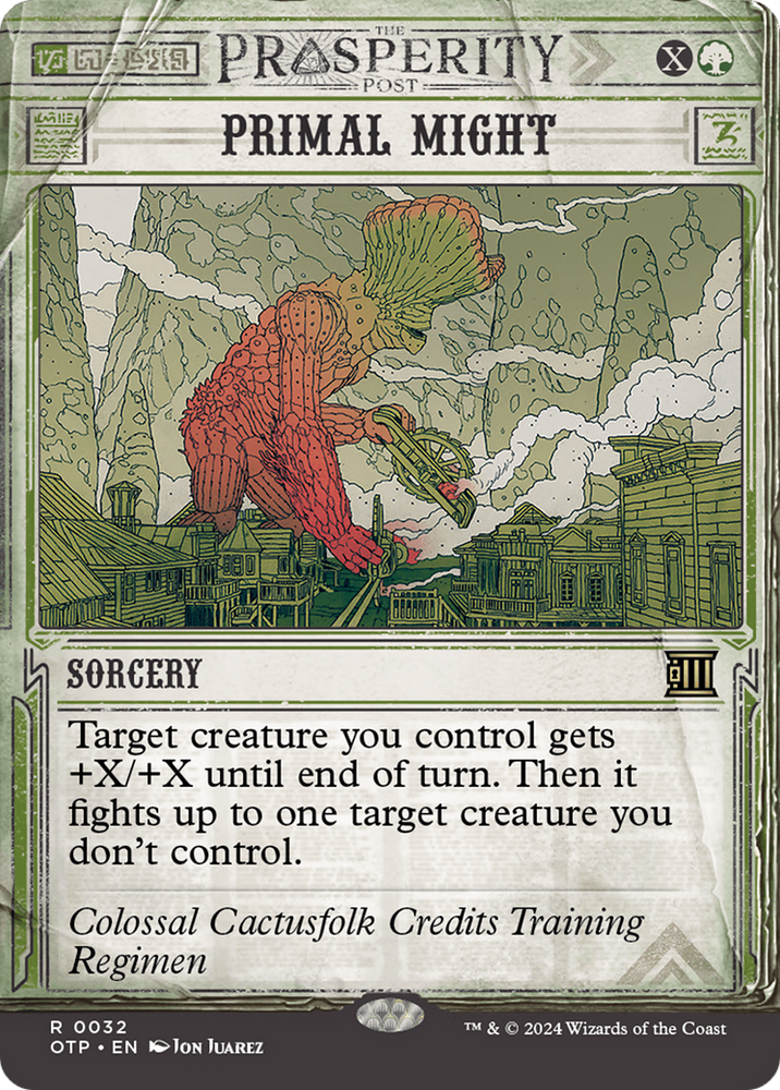 Primal Might [Outlaws of Thunder Junction: Breaking News] Magic: The Gathering
