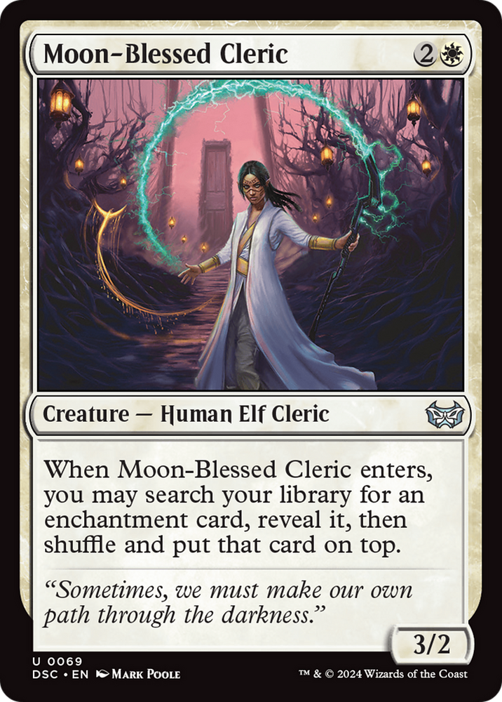 Moon-Blessed Cleric [Duskmourn: House of Horror Commander] Magic: The Gathering