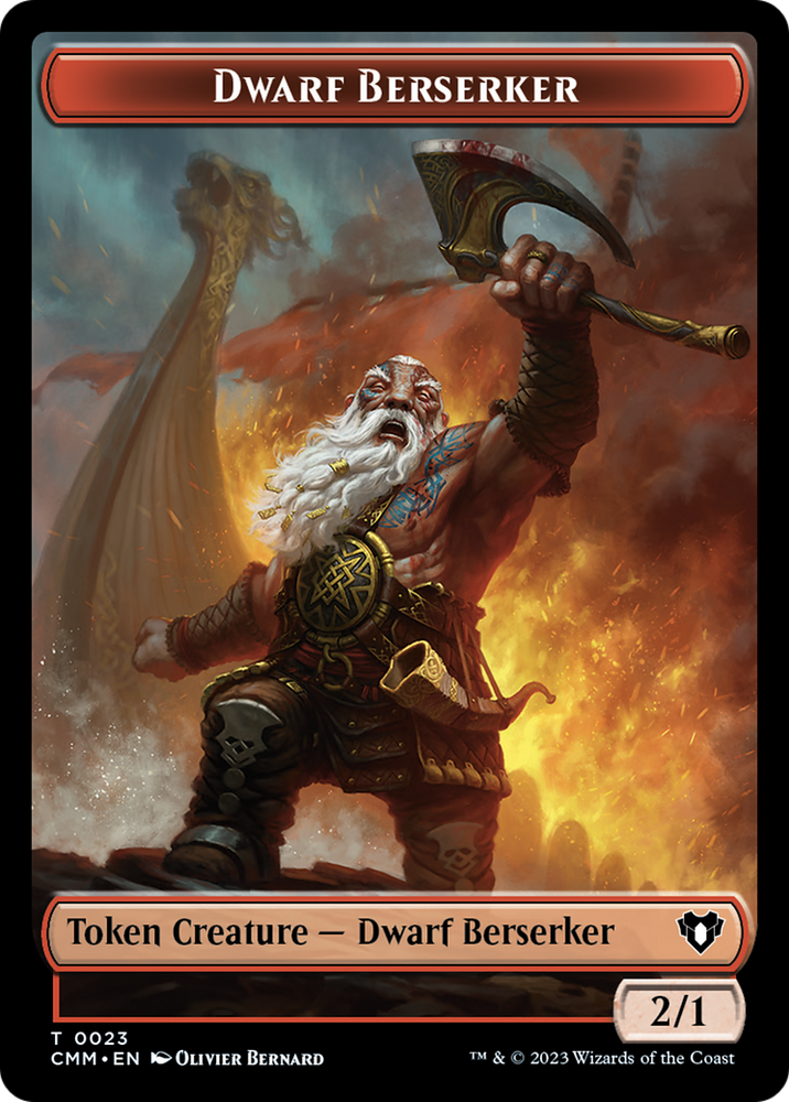 Dwarf Berserker Token [Commander Masters Tokens] Magic: The Gathering