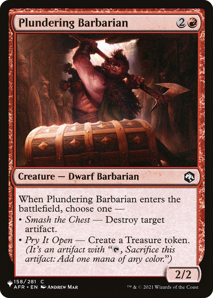 Plundering Barbarian [The List] Magic: The Gathering