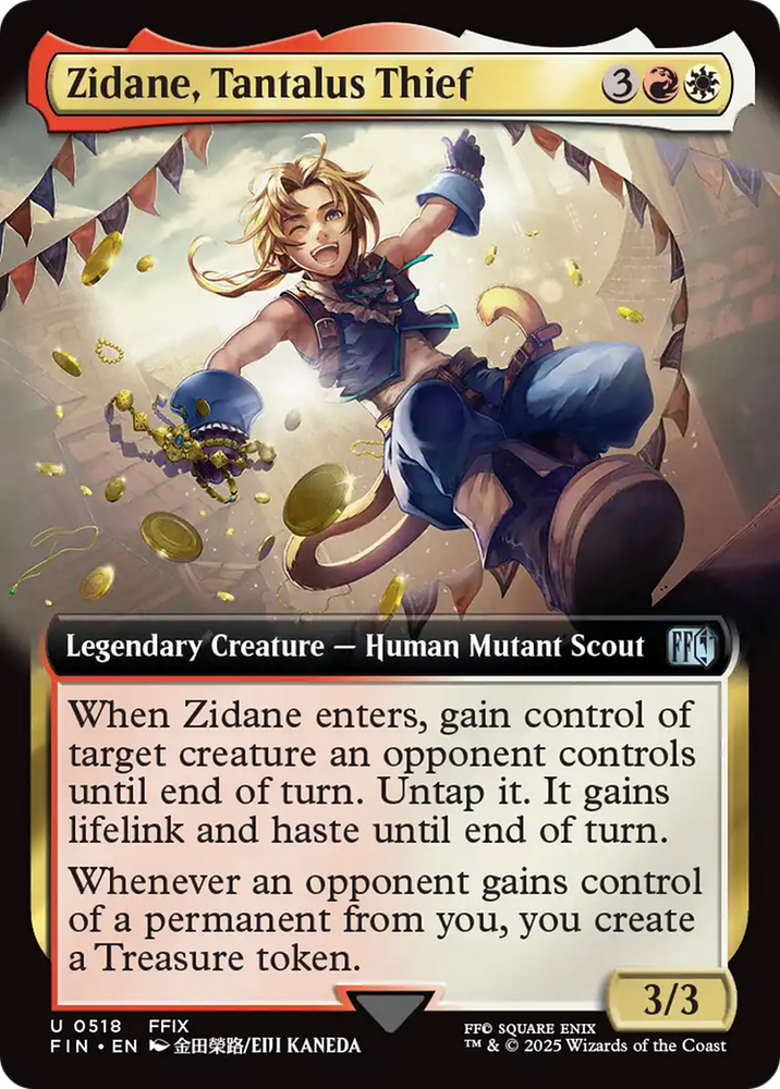 Zidane, Tantalus Thief (Extended Art) [FINAL FANTASY] Magic: The Gathering