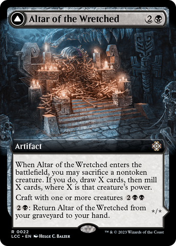 Altar of the Wretched // Wretched Bonemass (Extended Art) [The Lost Caverns of Ixalan Commander] Magic: The Gathering