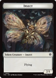 Insect // Rogue Double-Sided Token [Reality Fracture Commander Tokens] Magic: The Gathering