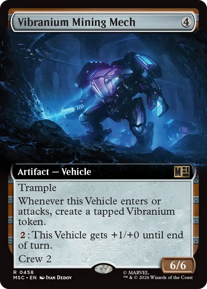 Vibranium Mining Mech (Extended Art) [Marvel Super Heroes Commander] Magic: The Gathering