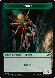 Treefolk // Spider Double-Sided Token [Duskmourn: House of Horror Commander Tokens] Magic: The Gathering
