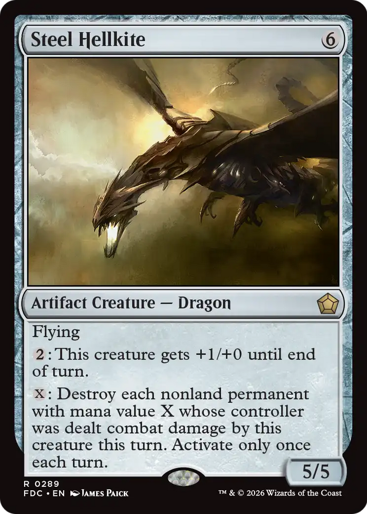 Steel Hellkite [Foundations Commander] Magic: The Gathering