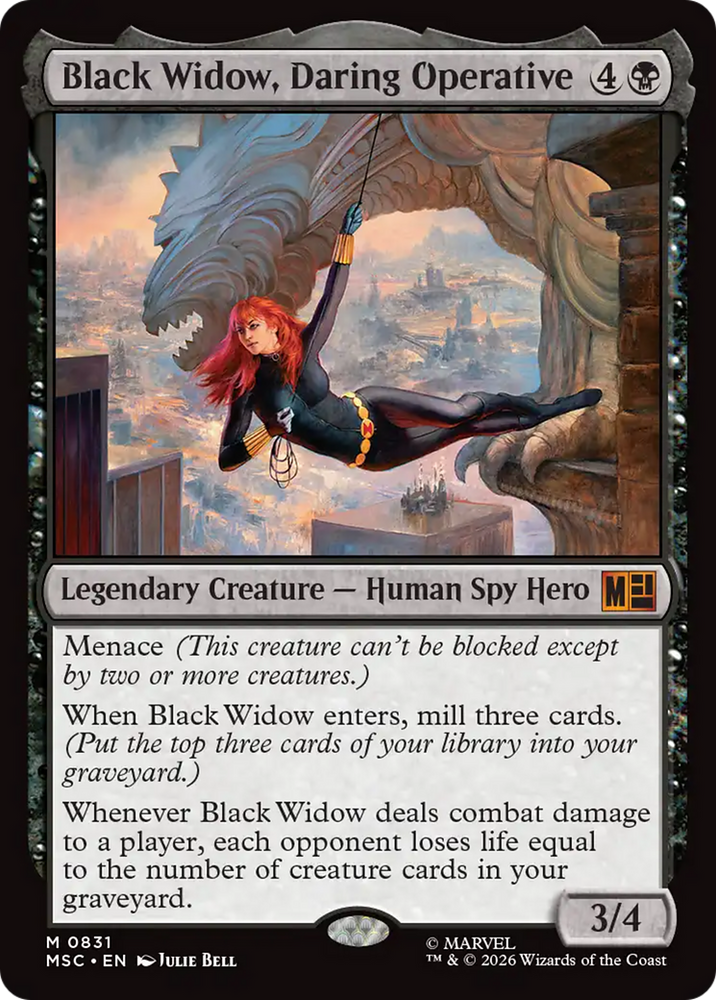 Black Widow, Daring Operative [Marvel Super Heroes Commander] Magic: The Gathering