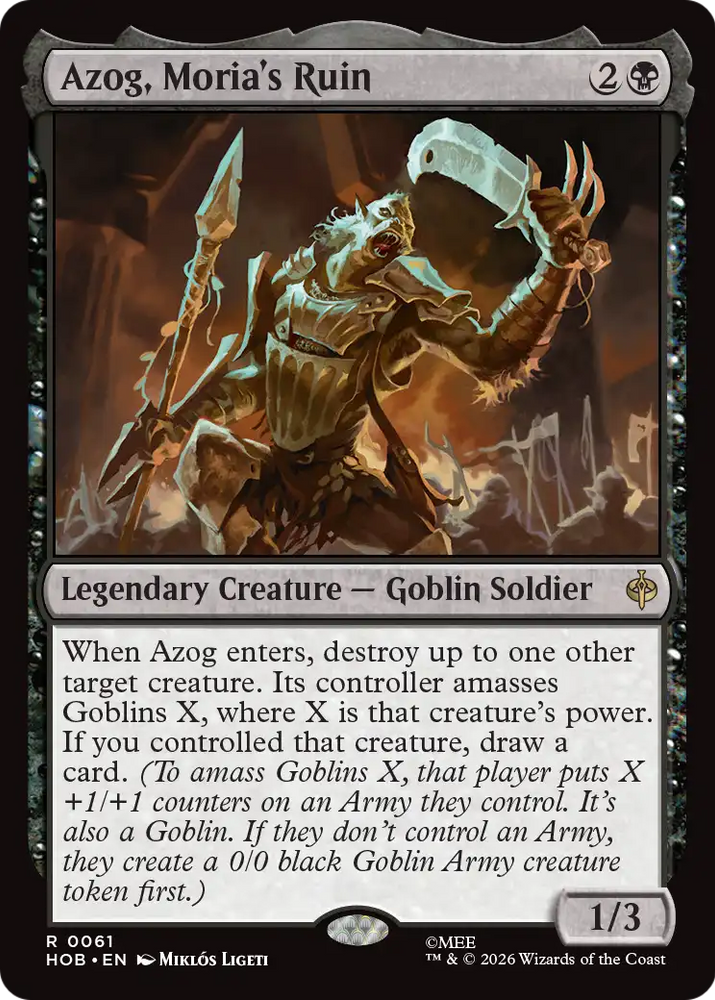 Azog, Moria's Ruin [The Hobbit] Magic: The Gathering