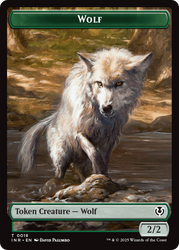 Wolf (0018) // Emblem - Arlinn, Embraces by the Moon Double-Sided Token [Innistrad Remastered Tokens] Magic: The Gathering