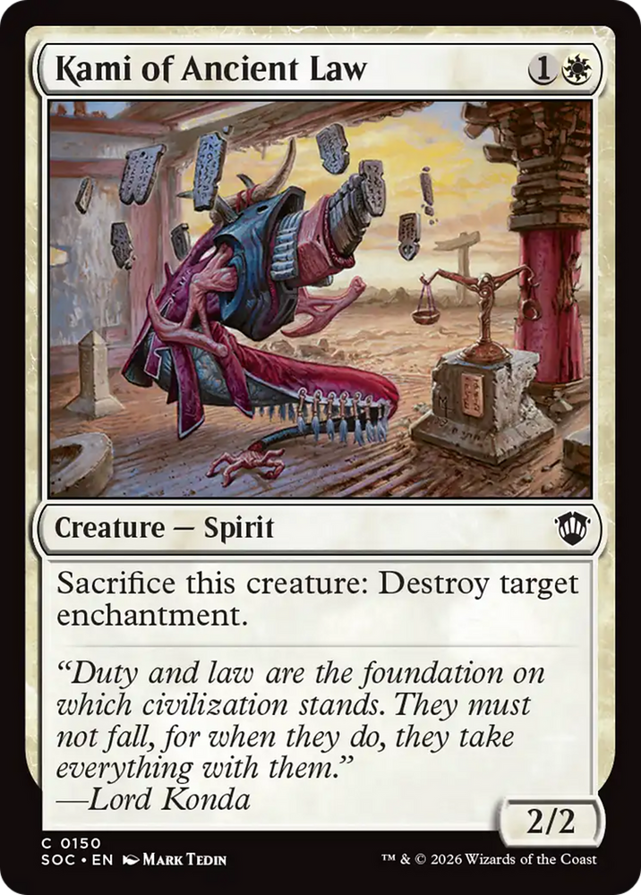 Kami of Ancient Law [Secrets of Strixhaven Commander] Magic: The Gathering