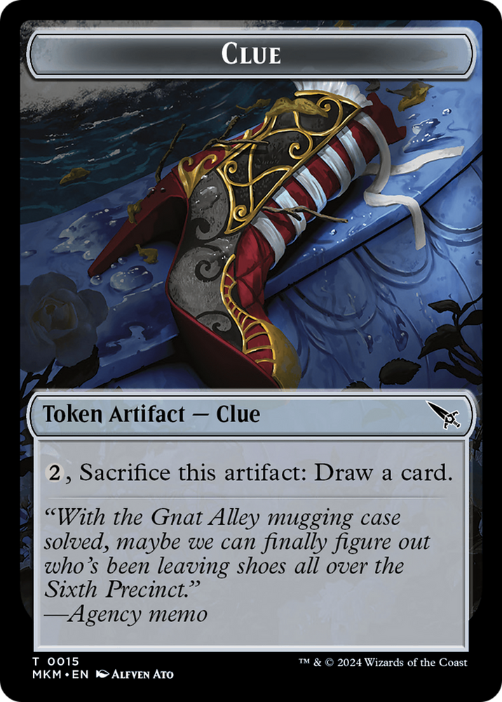 Clue (0015) // A 0042 Double-Sided Token [Murders at Karlov Manor Tokens] Magic: The Gathering