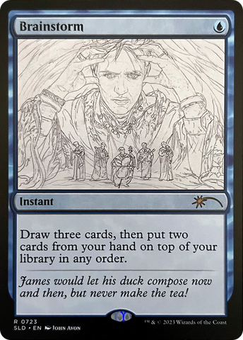 Brainstorm (0723) (Sketch Showcase) [Secret Lair Drop Series] Magic: The Gathering