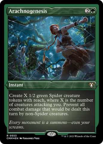 Arachnogenesis (Foil Etched) [Commander Masters] Magic: The Gathering
