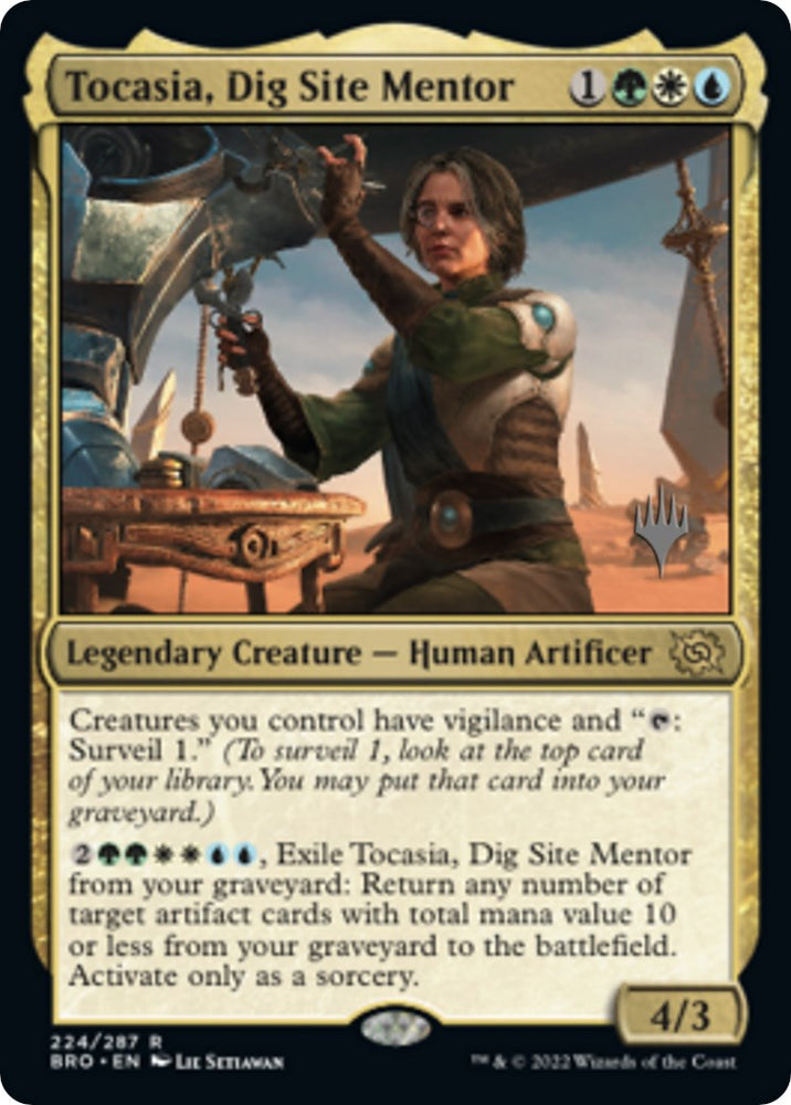 Tocasia, Dig Site Mentor (Promo Pack) [The Brothers' War Promos] Magic: The Gathering