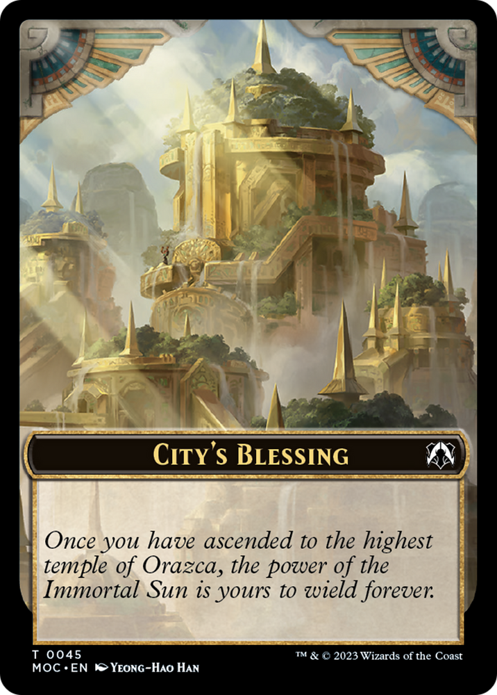 Elephant // City's Blessing Double-Sided Token [March of the Machine Commander Tokens] Magic: The Gathering