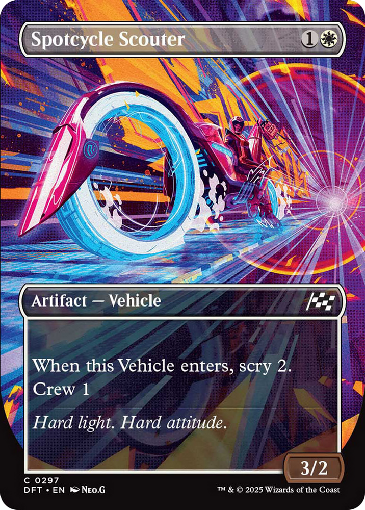 Spotcycle Scouter (Borderless) [Aetherdrift] Magic: The Gathering