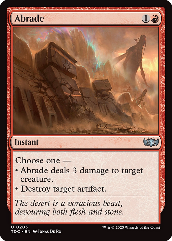 Abrade [Tarkir: Dragonstorm Commander] Magic: The Gathering