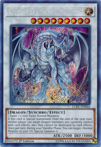 Azure-Eyes Silver Dragon [LCKC-EN066] Secret Rare Yu-Gi-Oh!