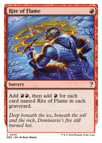 Rite of Flame (White Border) [Mystery Booster 2] Magic: The Gathering
