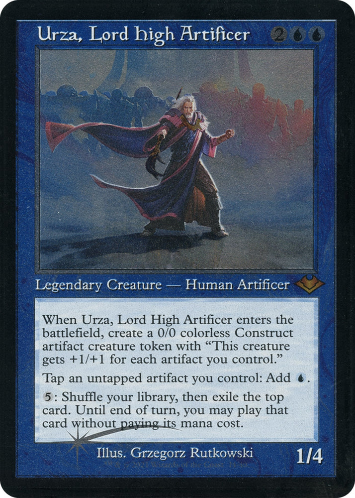 Urza, Lord High Artificer (Retro Foil Etched) [Modern Horizons] Magic: The Gathering