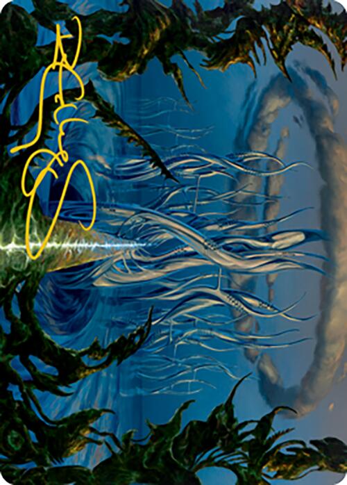 Tanglepool Bridge Art Card (Gold-Stamped Signature) [Modern Horizons 2 Art Series] Magic: The Gathering