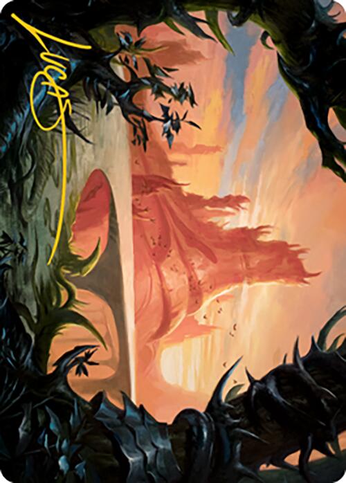Slagwoods Bridge Art Card (Gold-Stamped Signature) [Modern Horizons 2 Art Series] Magic: The Gathering