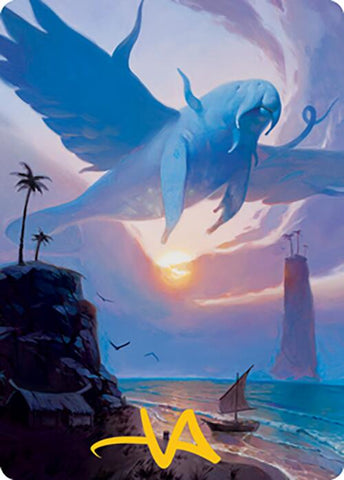 Aeromoeba Art Card (Gold-Stamped Signature) [Modern Horizons 2 Art Series] Magic: The Gathering