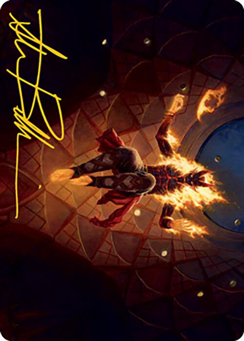 Yusri, Fortune's Flame Art Card (Gold-Stamped Signature) [Modern Horizons 2 Art Series] Magic: The Gathering