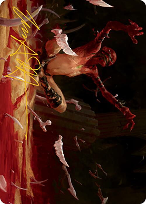 Bone Shards Art Card (Gold-Stamped Signature) [Modern Horizons 2 Art Series] Magic: The Gathering