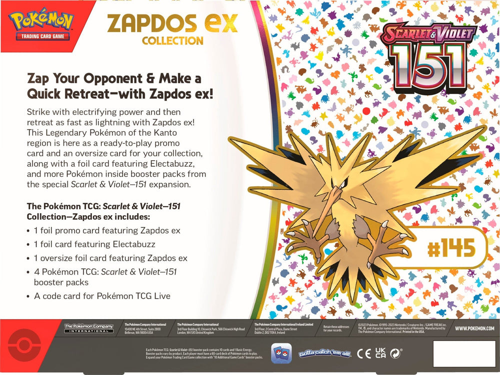 Scarlet & Violet: 151 - Zapdos ex Box Pokémon