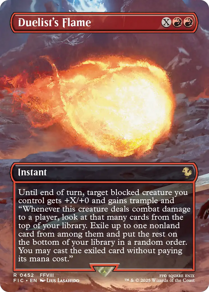 Duelist's Flame (Borderless) [FINAL FANTASY Commander] Magic: The Gathering