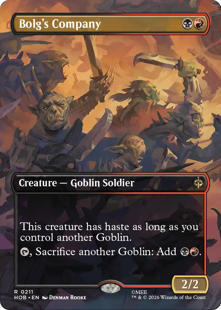 Bolg's Company (Borderless) [The Hobbit] Magic: The Gathering