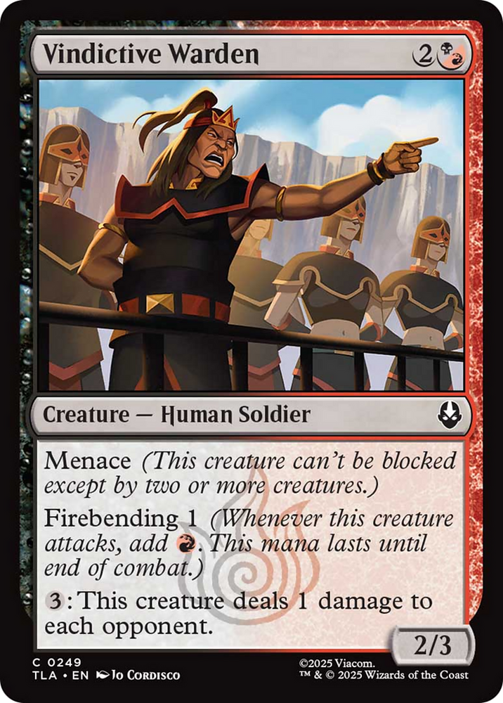 Vindictive Warden [Avatar: The Last Airbender] Magic: The Gathering