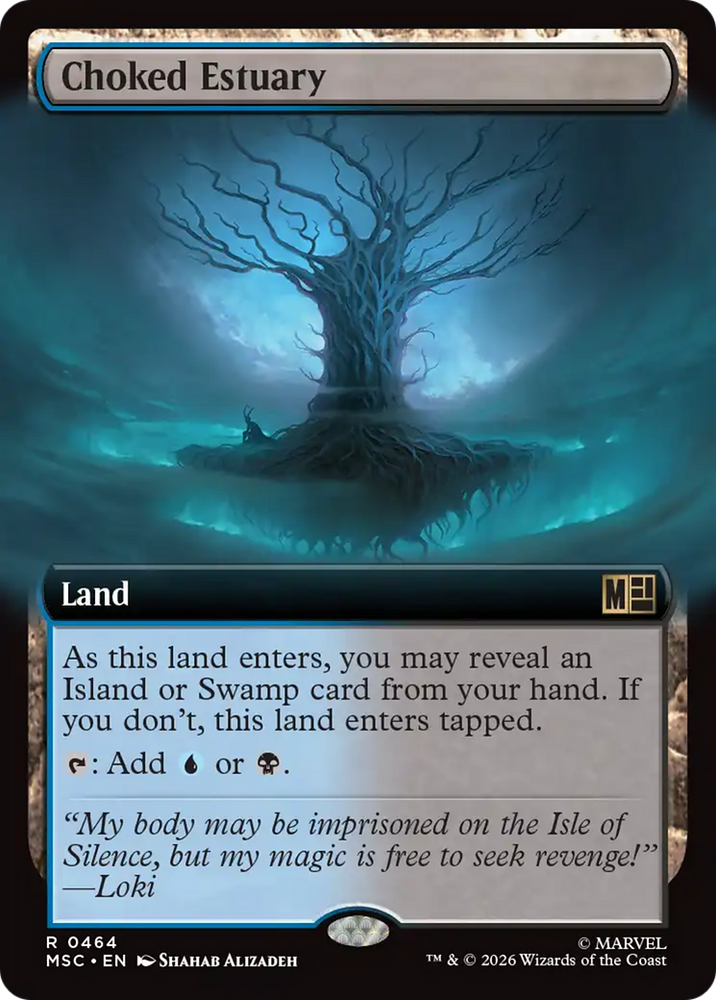Choked Estuary (Extended Art) [Marvel Super Heroes Commander] Magic: The Gathering