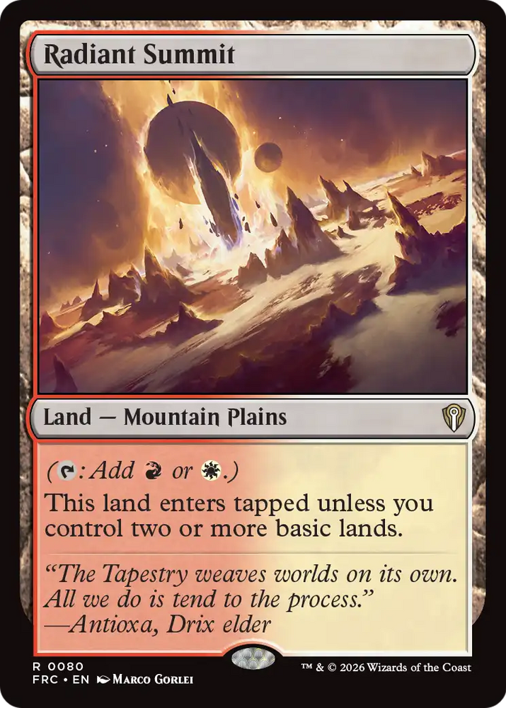 Radiant Summit [Reality Fracture Commander] Magic: The Gathering