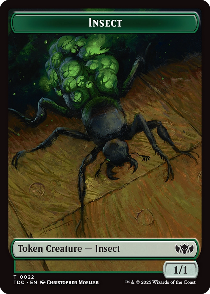 Insect (0022) // Zombie Druid Double-Sided Token [Tarkir: Dragonstorm Commander Tokens] Magic: The Gathering