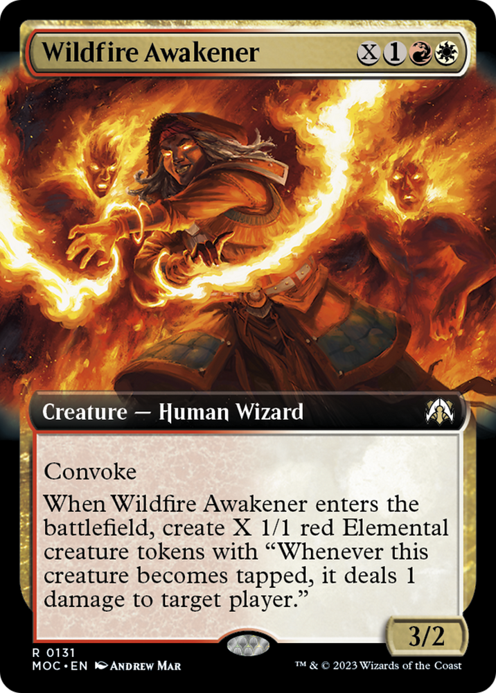 Wildfire Awakener (Extended Art) [March of the Machine Commander] Magic: The Gathering