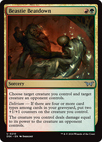 Beastie Beatdown [Duskmourn: House of Horror] Magic: The Gathering