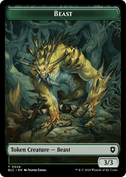 Beast (024) // Treasure Double-Sided Token [Bloomburrow Commander Tokens] Magic: The Gathering