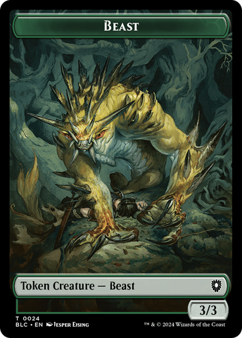 Beast (024) // Treasure Double-Sided Token [Bloomburrow Commander Tokens] Magic: The Gathering