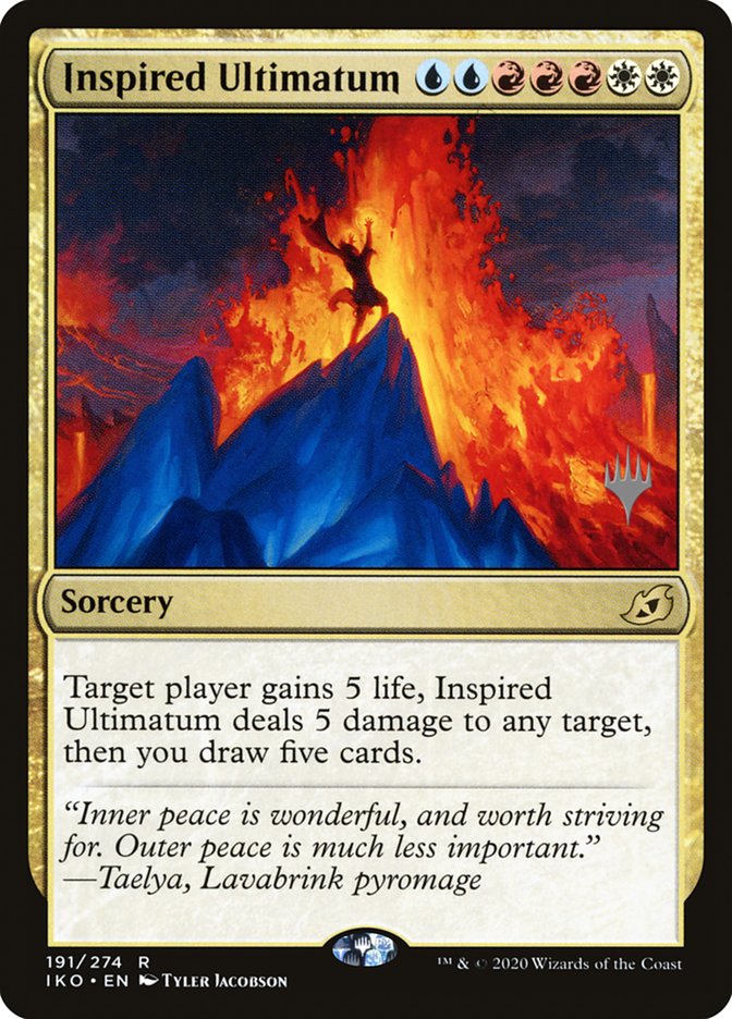Inspired Ultimatum (Promo Pack) [Ikoria: Lair of Behemoths Promos] Magic: The Gathering