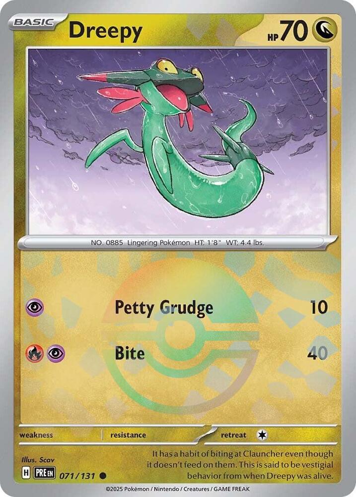 Dreepy (071/131) (Poke Ball Pattern) [Scarlet & Violet: Prismatic Evolutions] Pokémon