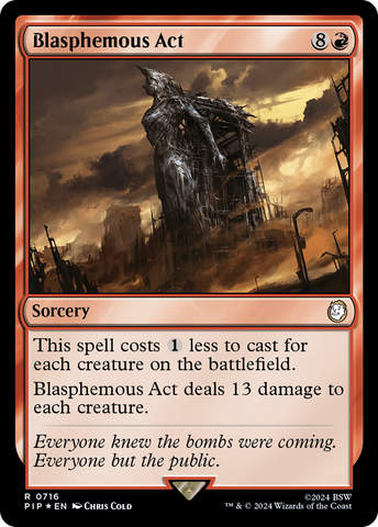 Blasphemous Act (Surge Foil) [Fallout] Magic: The Gathering