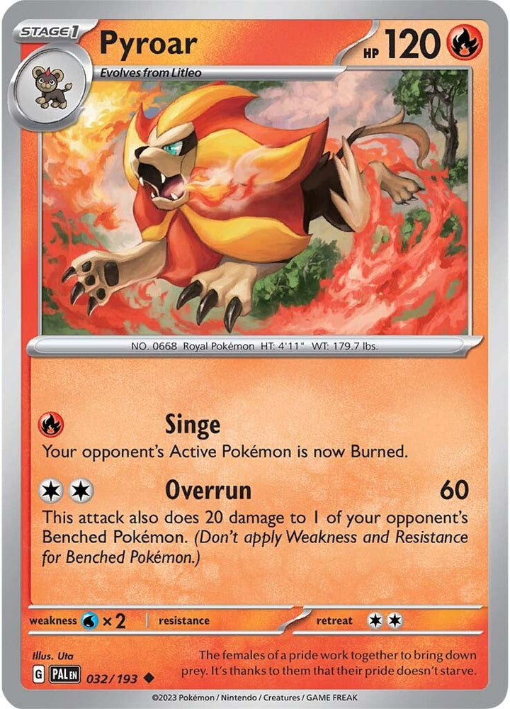 Pyroar (032/193) [Scarlet & Violet: Paldea Evolved] Pokémon