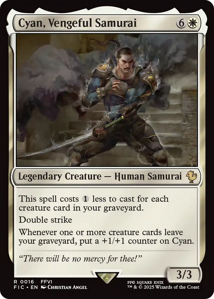 Cyan, Vengeful Samurai [FINAL FANTASY Commander] Magic: The Gathering