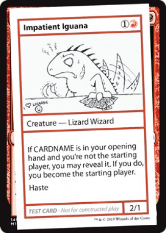Impatient Iguana (2021 Edition) [Mystery Booster Playtest Cards] Magic: The Gathering