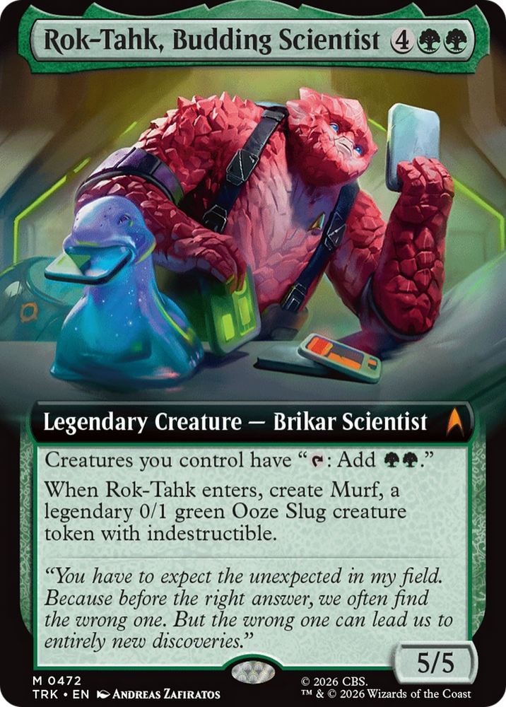 Rok-Tahk, Budding Scientist (Extended Art) [Star Trek] Magic: The Gathering