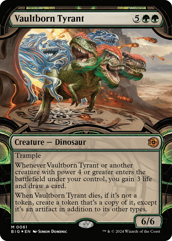 Vaultborn Tyrant (Showcase) (Raised Foil) [Outlaws of Thunder Junction: The Big Score] Magic: The Gathering